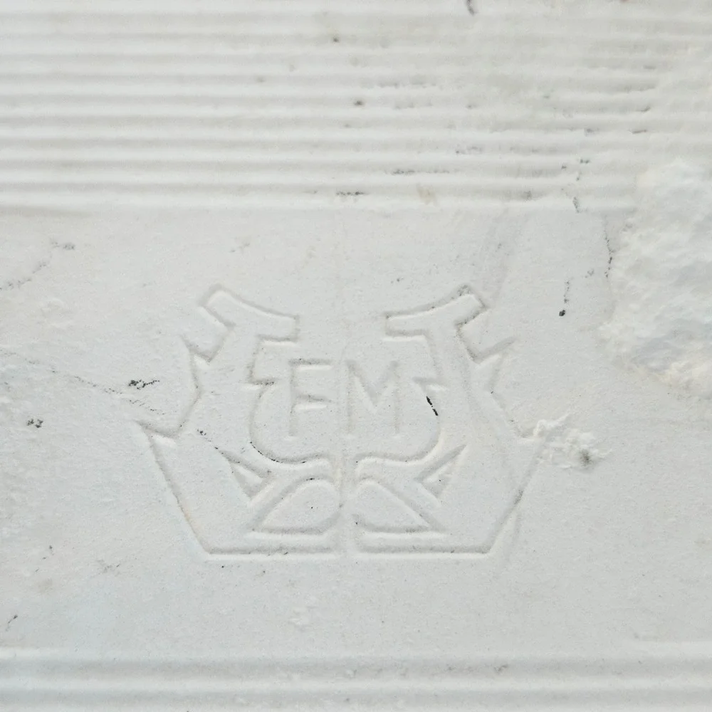1970 Sears Roebuck Merry Mushroom Trivet Cast Iron Ceramic Tile Wall Decor Retro